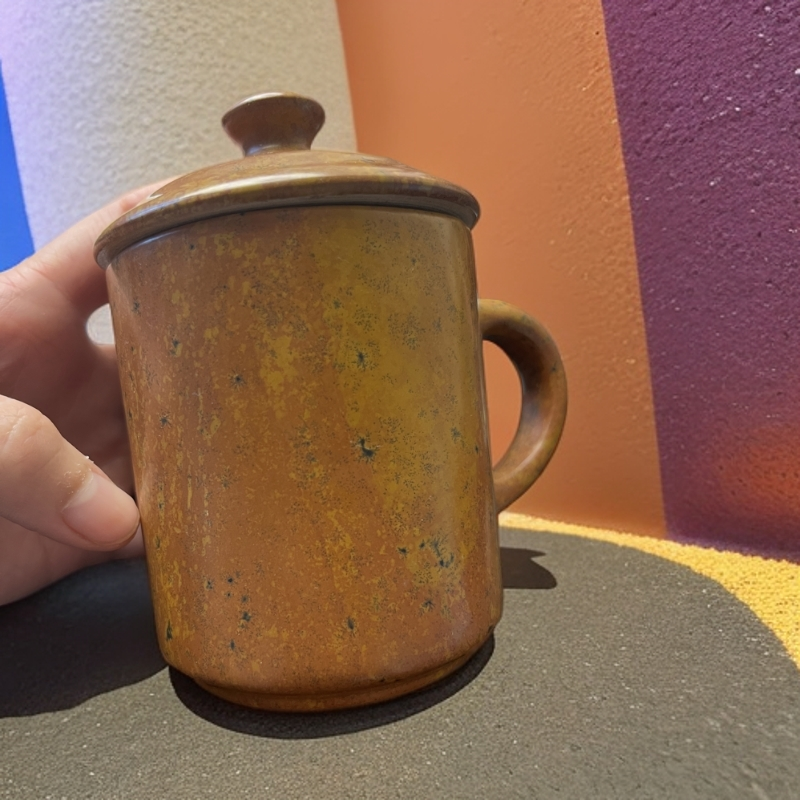 正宗泗水砭石家用精品精致宽口养生杯  砭石大号端杯杯子