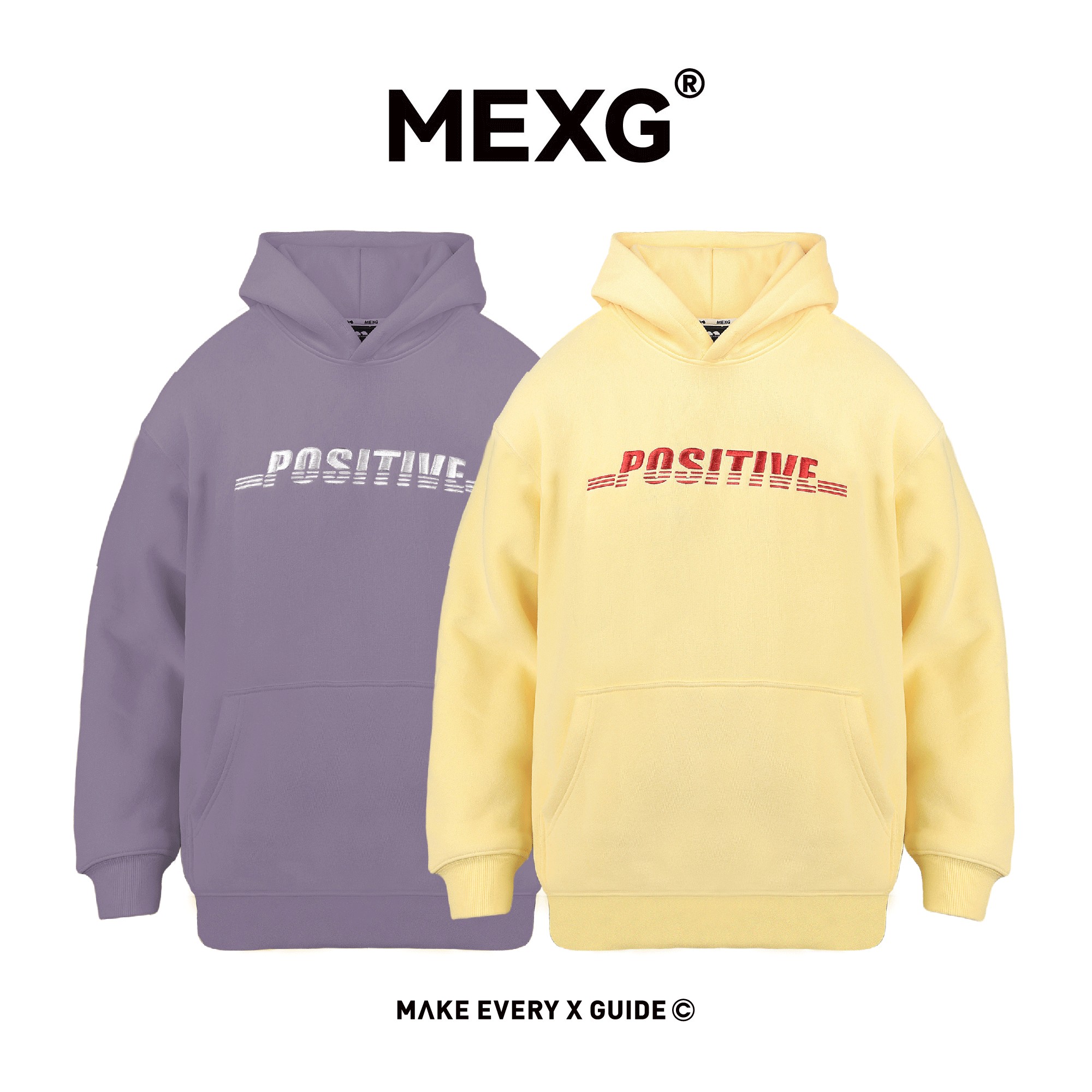 MEXG350g世博绒英文刺绣连帽微阔加绒落肩长袖卫衣百搭休闲W188