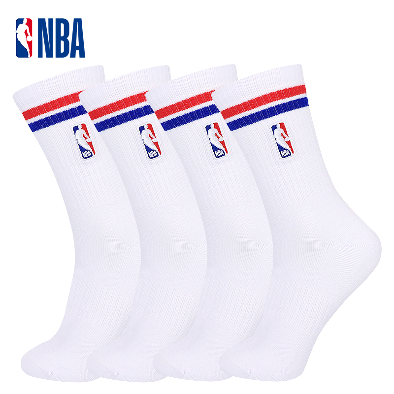 NBA男女长筒袜抗菌防臭棉袜吸汗透气休闲跑步健身运动袜情侣款