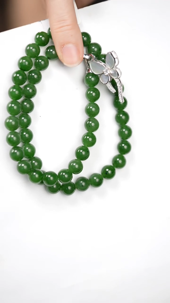 【闪购商品】和田玉（碧玉）项链未镶嵌±10mm和田玉碧玉项链