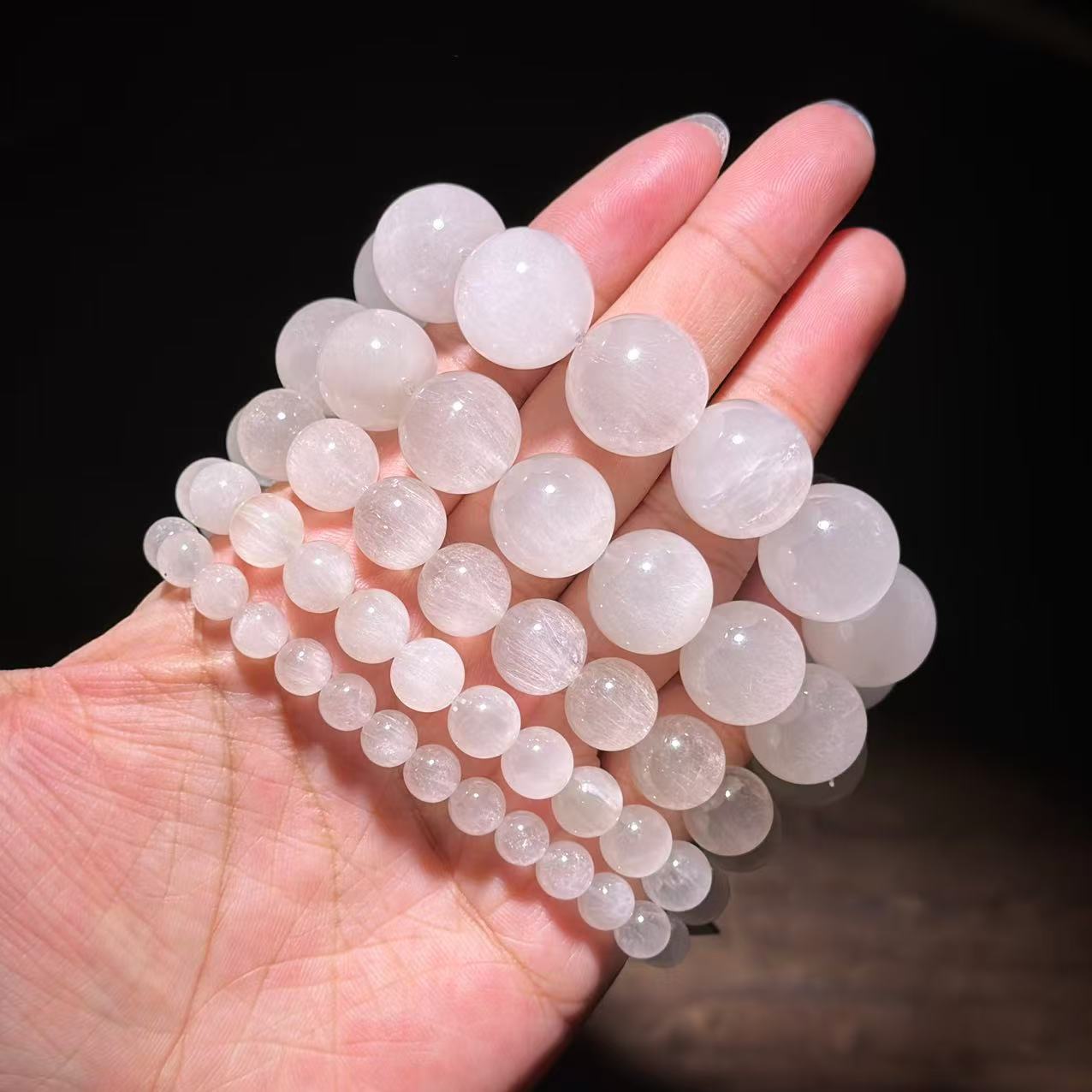 【缪老师严选】YS9575 白兔毛水晶手链 多样性发其一