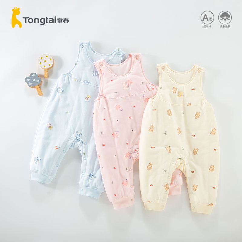 童泰婴儿背带裤冬季夹棉裤子宝宝棉裤纯棉柔软儿童婴幼儿秋冬2025