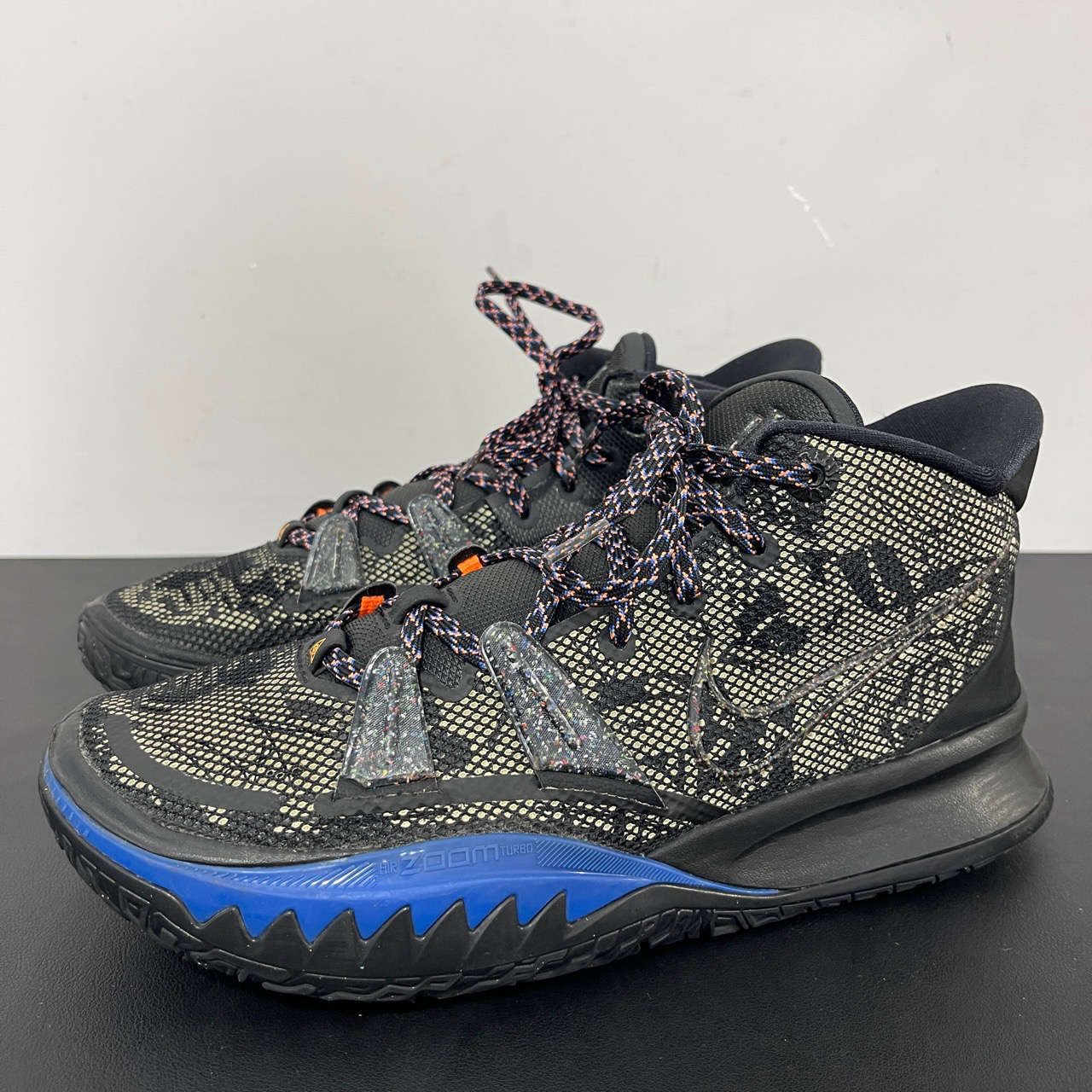 叁/二手/42码/Nike 欧文7蓝黑中古球鞋/鞋帮修复9新/无原盒/1399