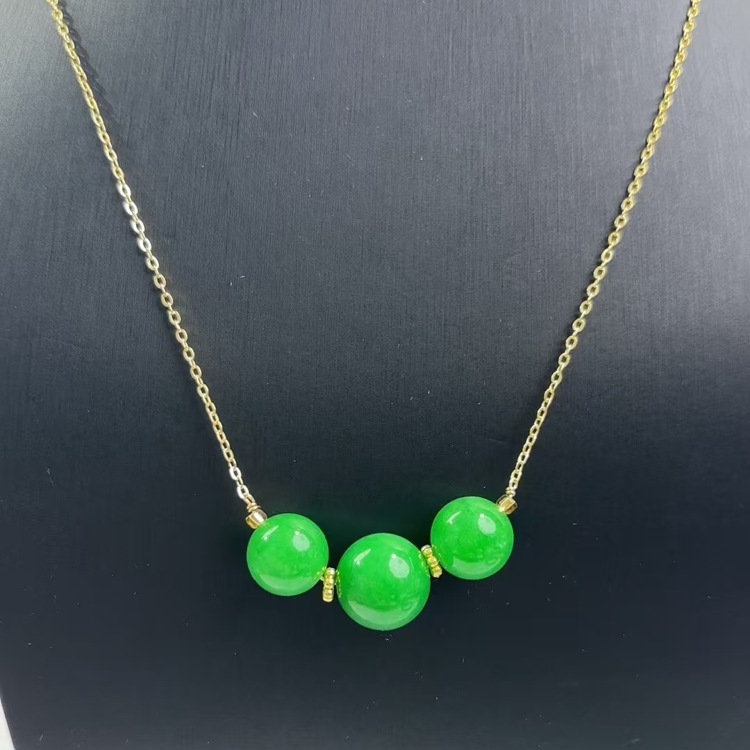 翡翠吊坠14k金三生三世E84