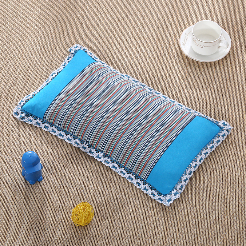 老粗布【儿童枕】25X40cm<±3cm>透气婴幼儿单人吸汗幼儿园可拆卸