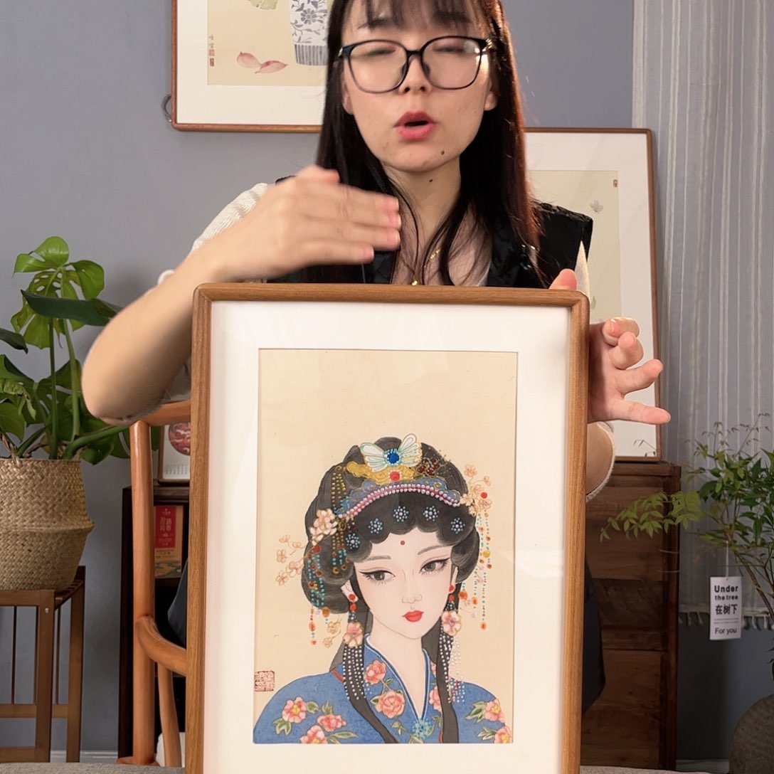 绘画手绘国画书法摆台