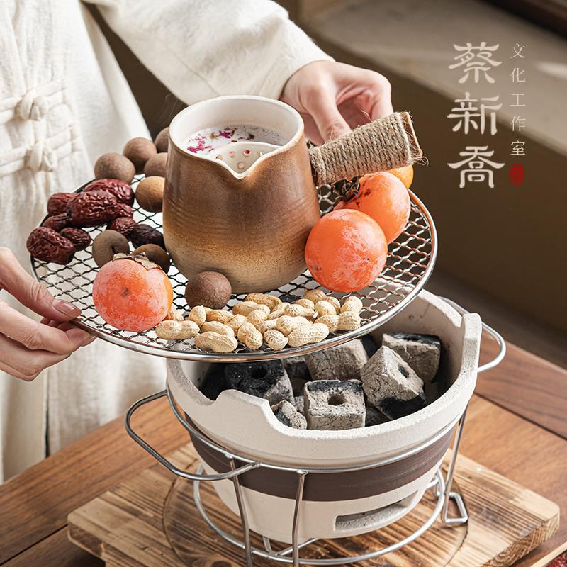 JL冬天围炉煮茶烤火炉套装器具烤炉家用室内围聚户外煮茶炉炉子茶