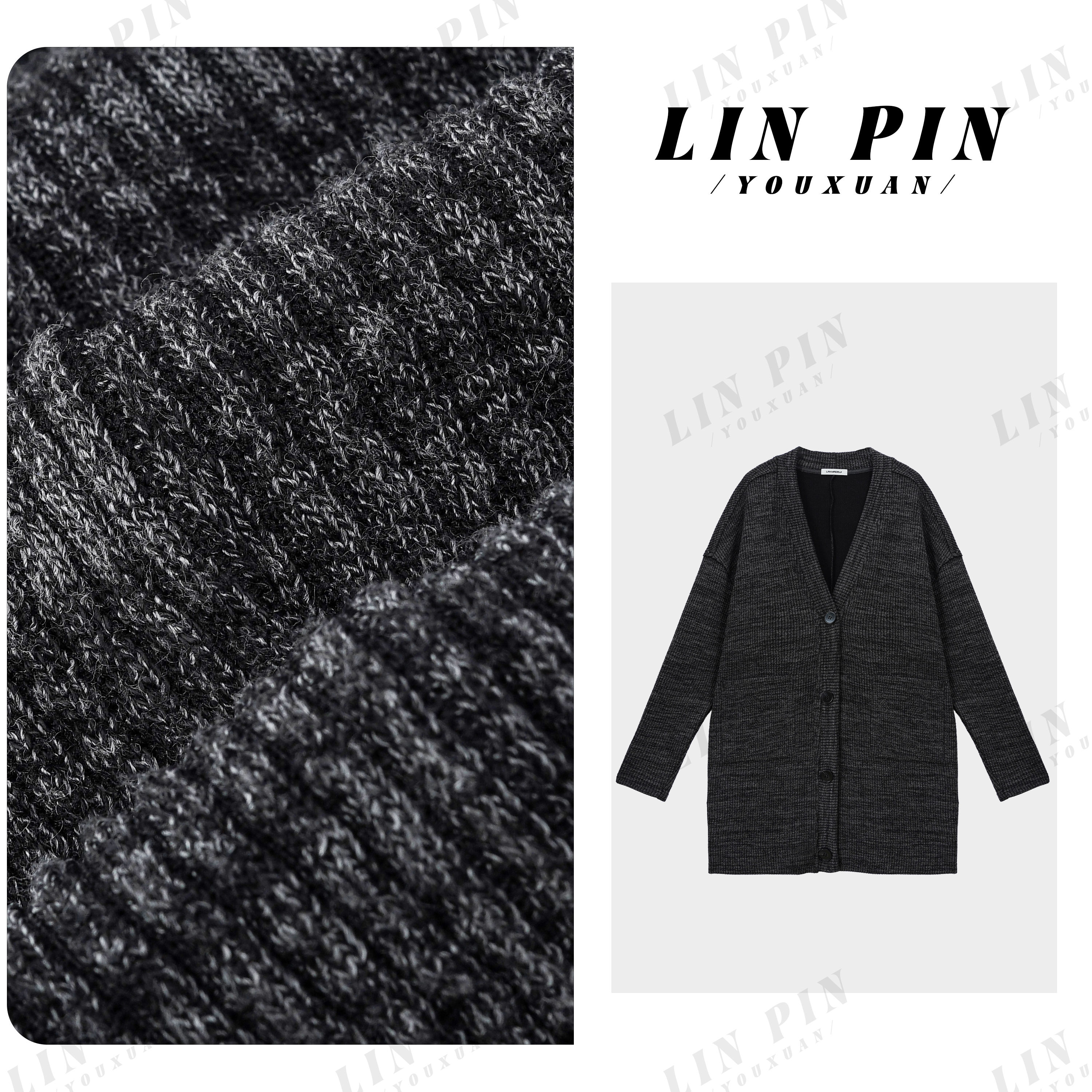 慵懒风外穿宽松针织外套简约时尚休闲潮流百搭女士开衫上衣-L0163