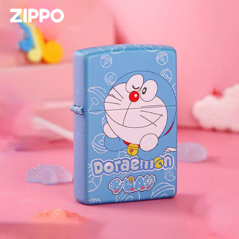 Zippo打火机官网正版 哆啦A梦可爱彩印蓝胖子防风煤油送男友礼物