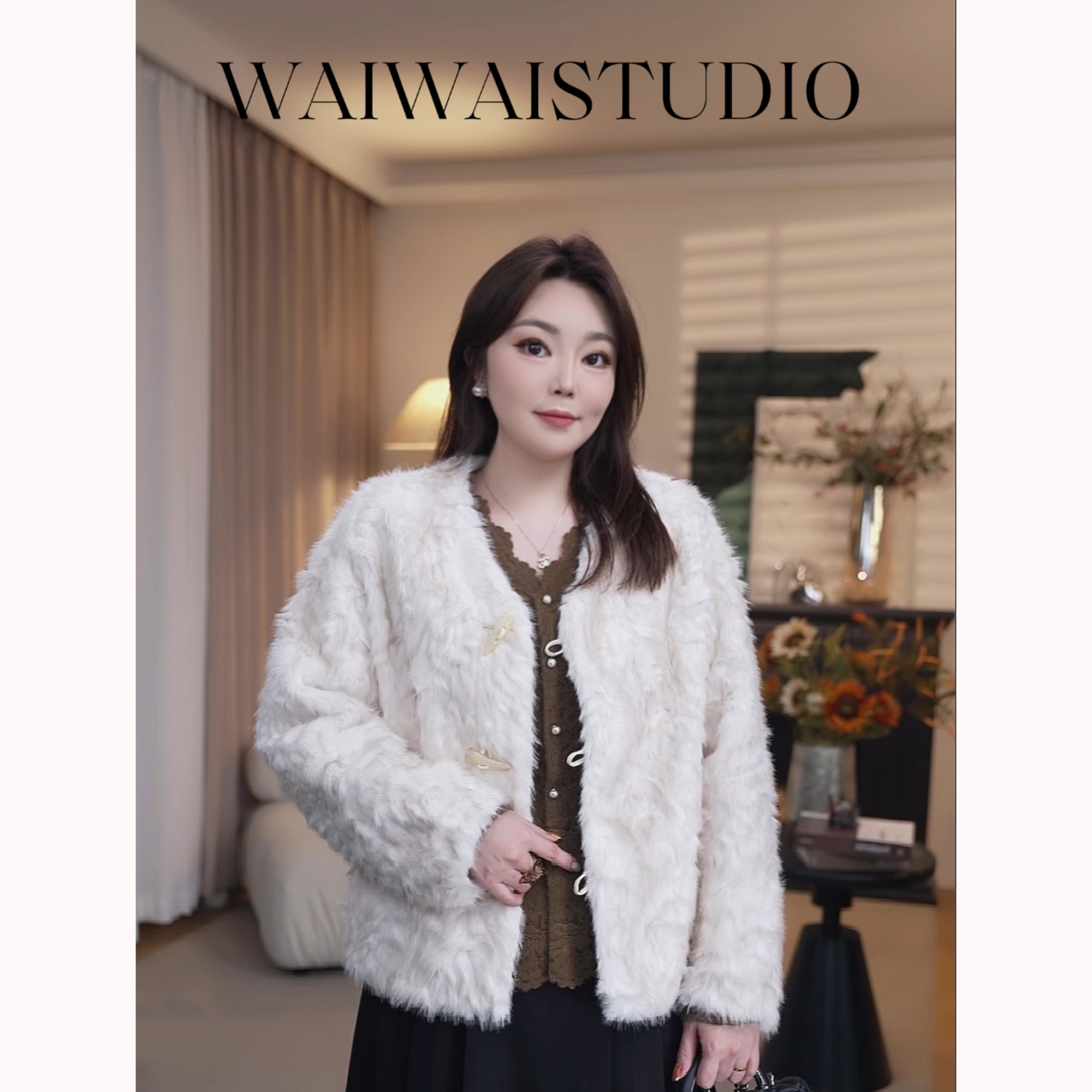 【 初雪  】 X8837 冬季新款优雅短款外套