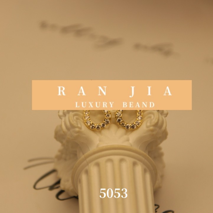 铜合金合成锆石耳饰 5053气质轻奢时尚百搭小众简约镶嵌镶钻耳饰