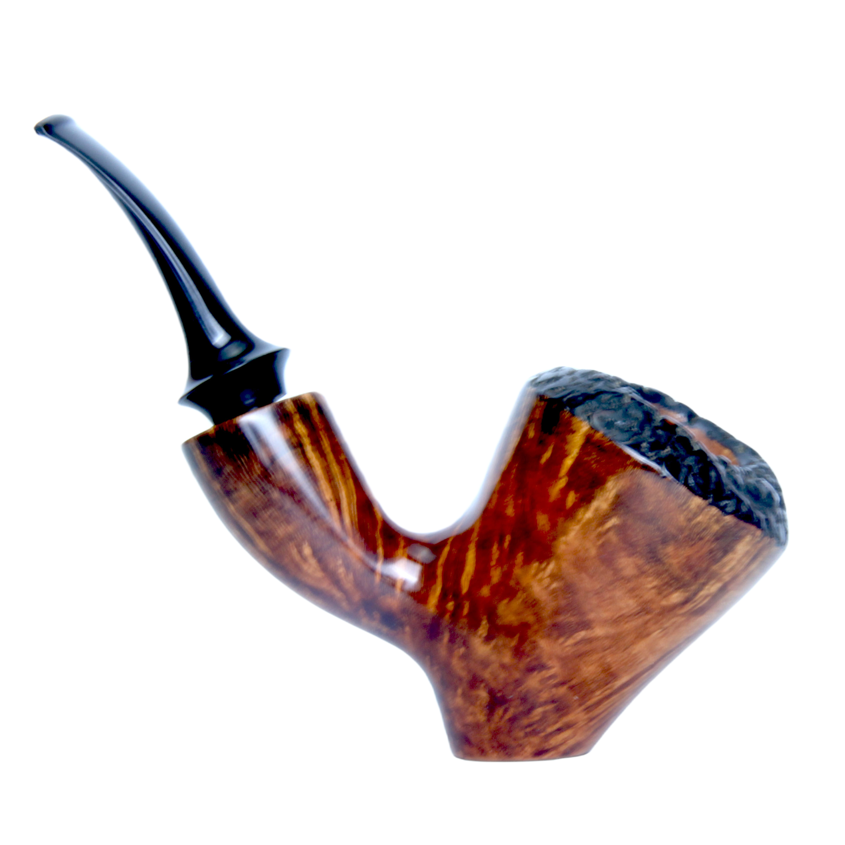 桌面光面意大利纯手工半弯烟斗