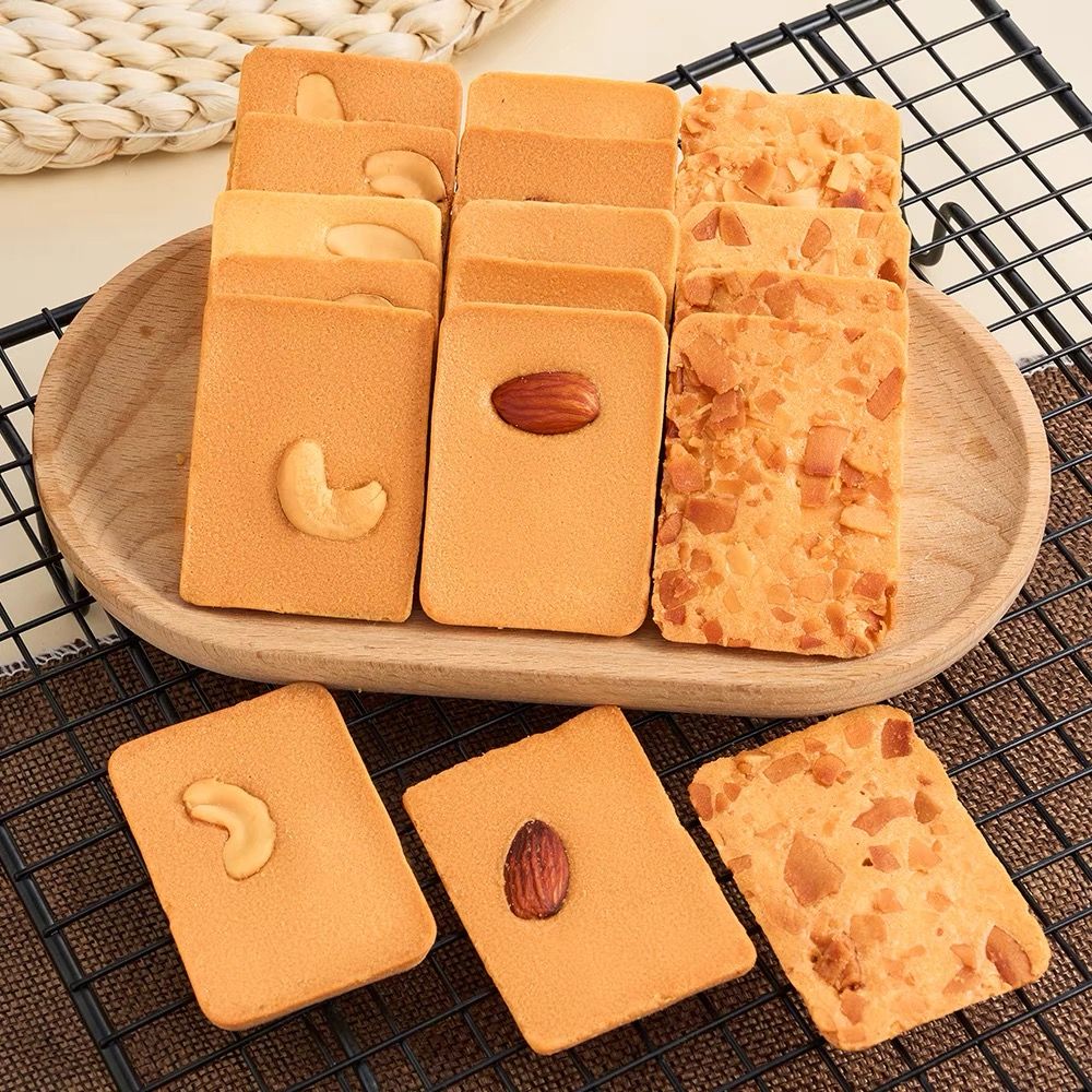 椰片脆饼/坚果腰果芙/巴旦木芙坚果饼干办公室下午茶代餐零食好吃