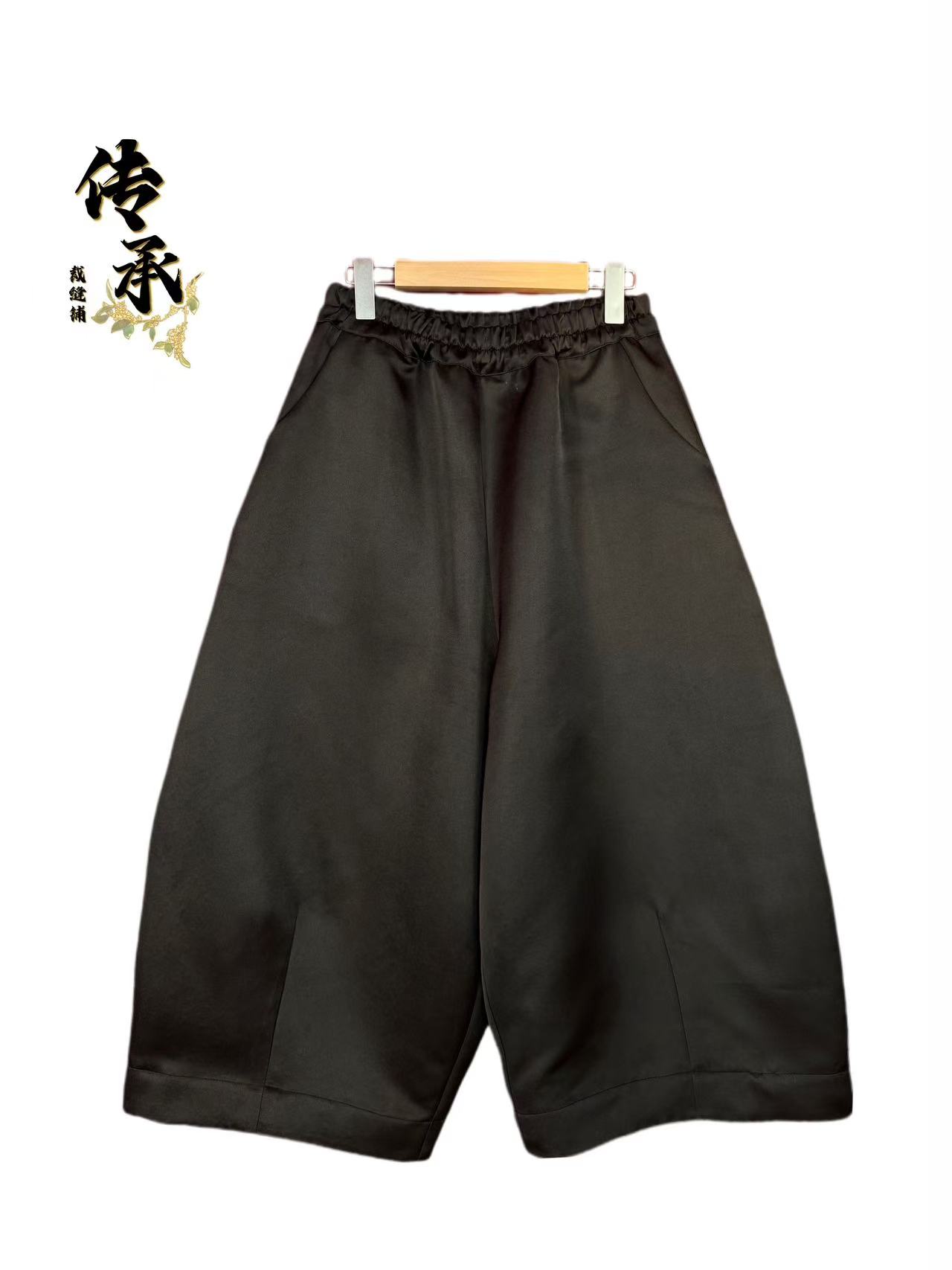 （精品纯色棉裤）八分裤时尚裤休闲裤外穿宽松阔腿裤棉裤