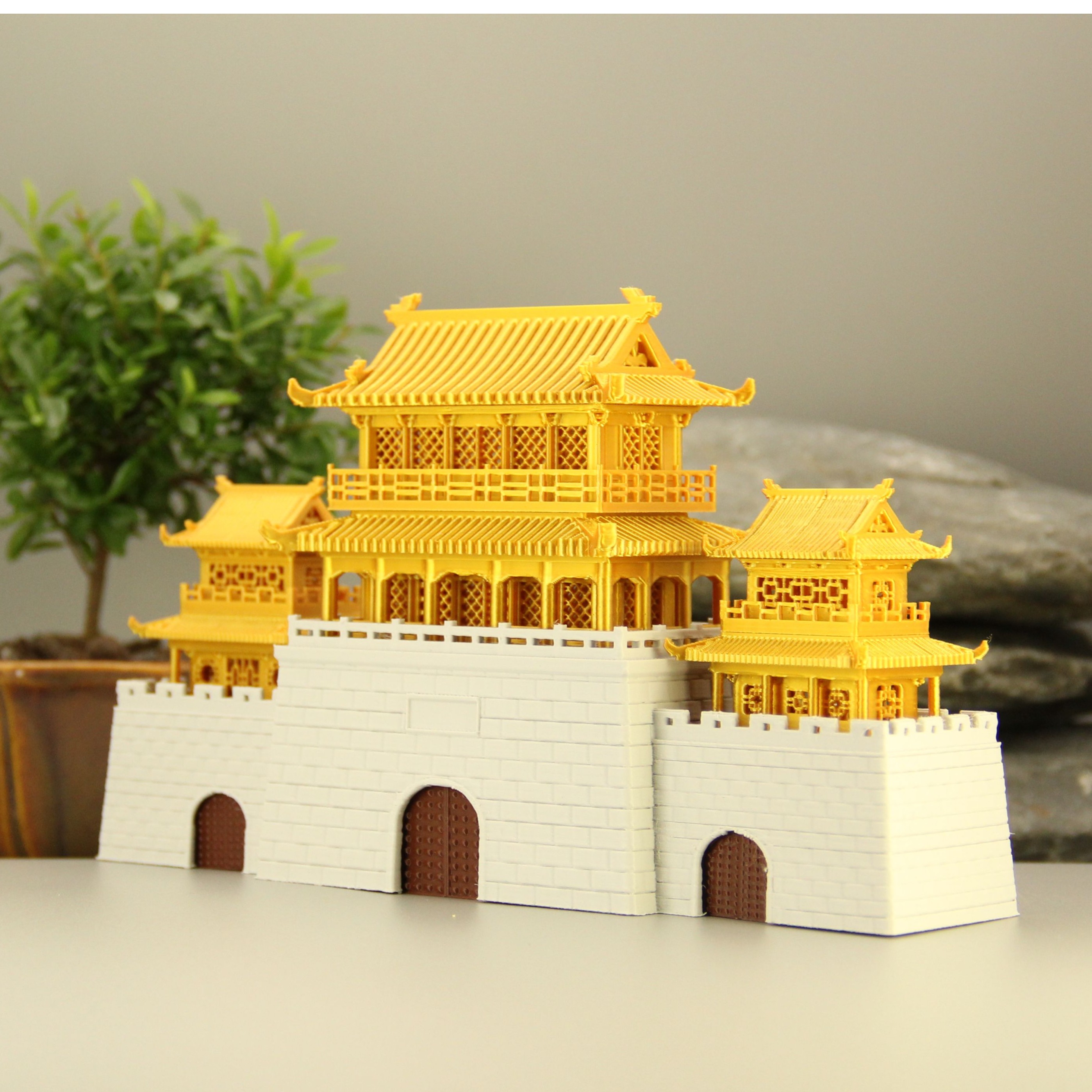 中式制作古风建筑摆件城楼金殿楼阁氛围大殿规格宫殿模型微景观