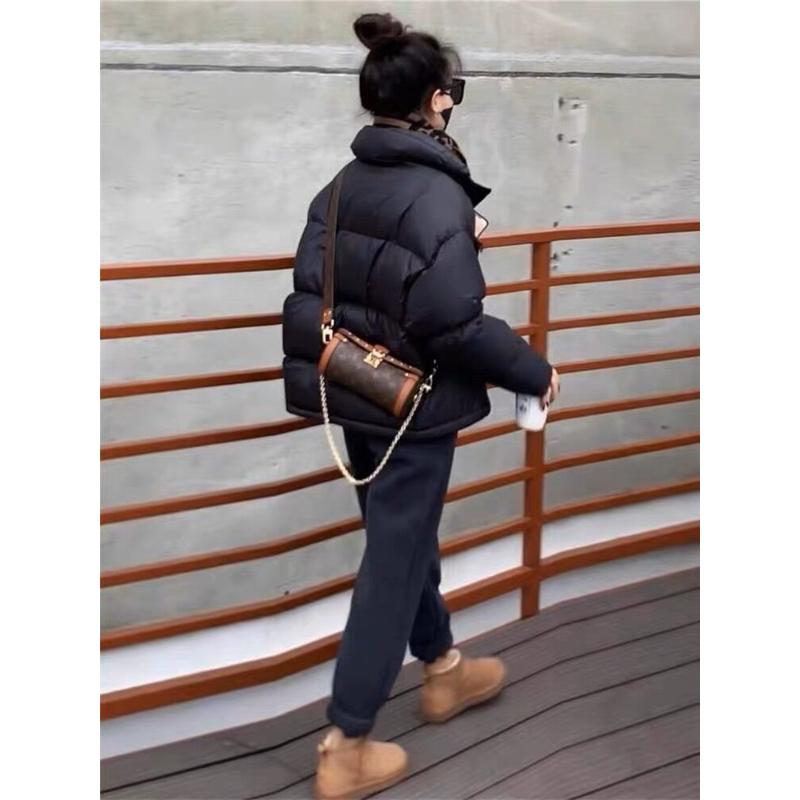 波司登羽绒棉服女冬季加厚小个子短款棉衣女韩版宽松棉袄立领面包
