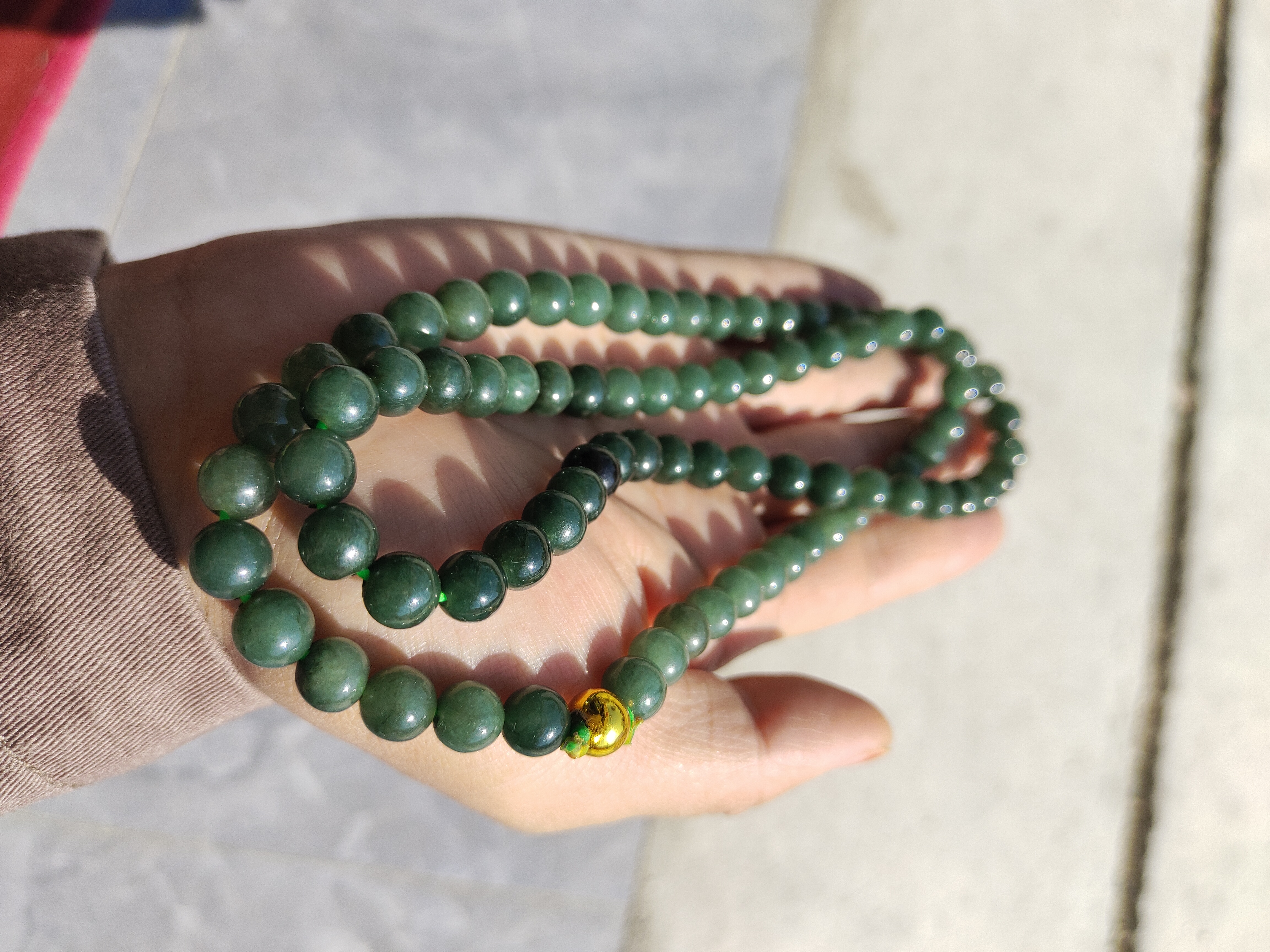 捡漏  缅甸翡翠A货手串