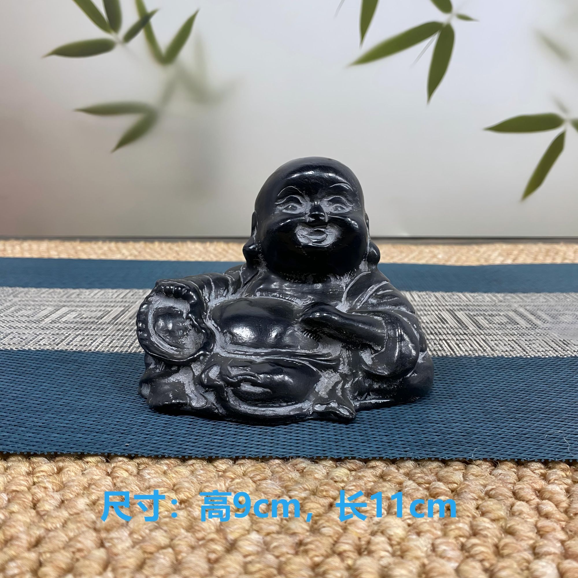 山西精美青石石雕十二生肖桌面造景摆件大肚工艺品（茶宠弥勒佛）