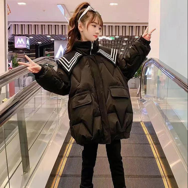 新品巴拉巴拉2023冬季爆款女童棉服儿童加厚外套中长棉衣新款洋气