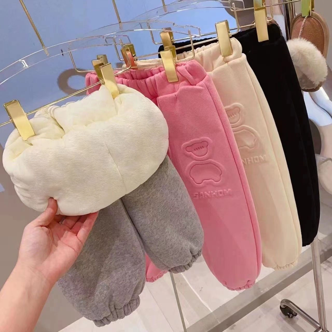 新品巴拉巴拉女童棉裤加绒加厚一条过冬宝宝儿童裤子秋冬外穿三层