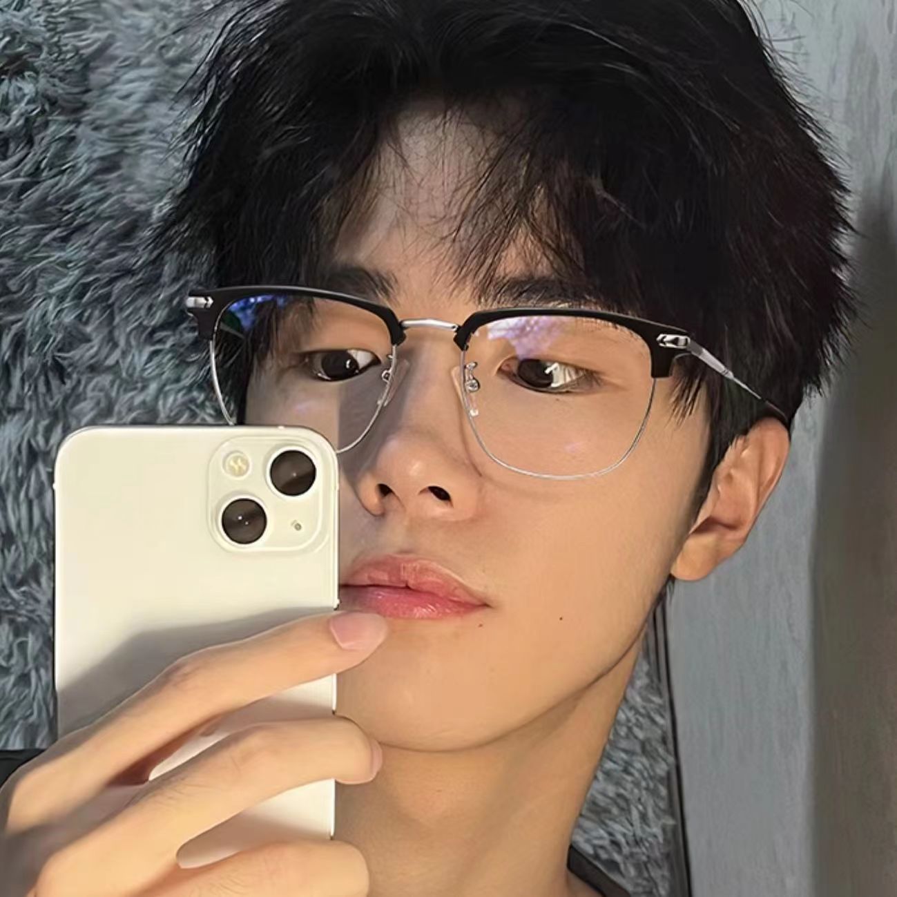 学长男友风近视眼镜男高颜值少年感眉线斯文败类防蓝光平光镜架女