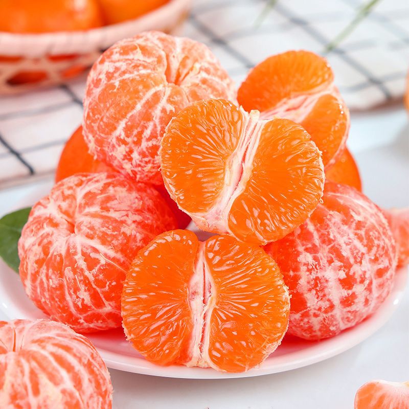 新鲜现发香甜可口皮薄肉厚酸甜多汁高山无籽蜜桔应季水果果冻桔
