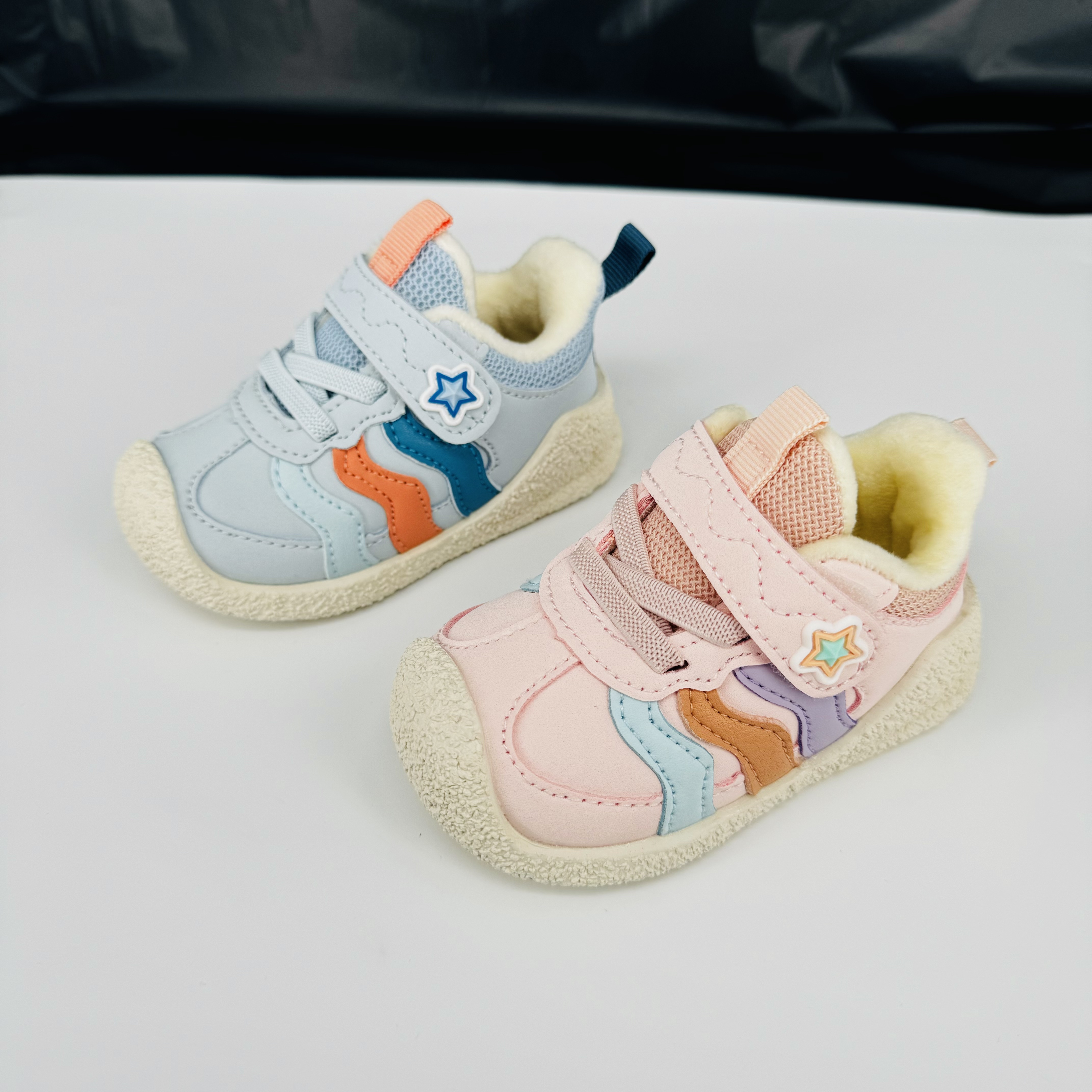 2805-儿童时尚冬季加绒舒适透气软底学防滑步机能关键鞋小童