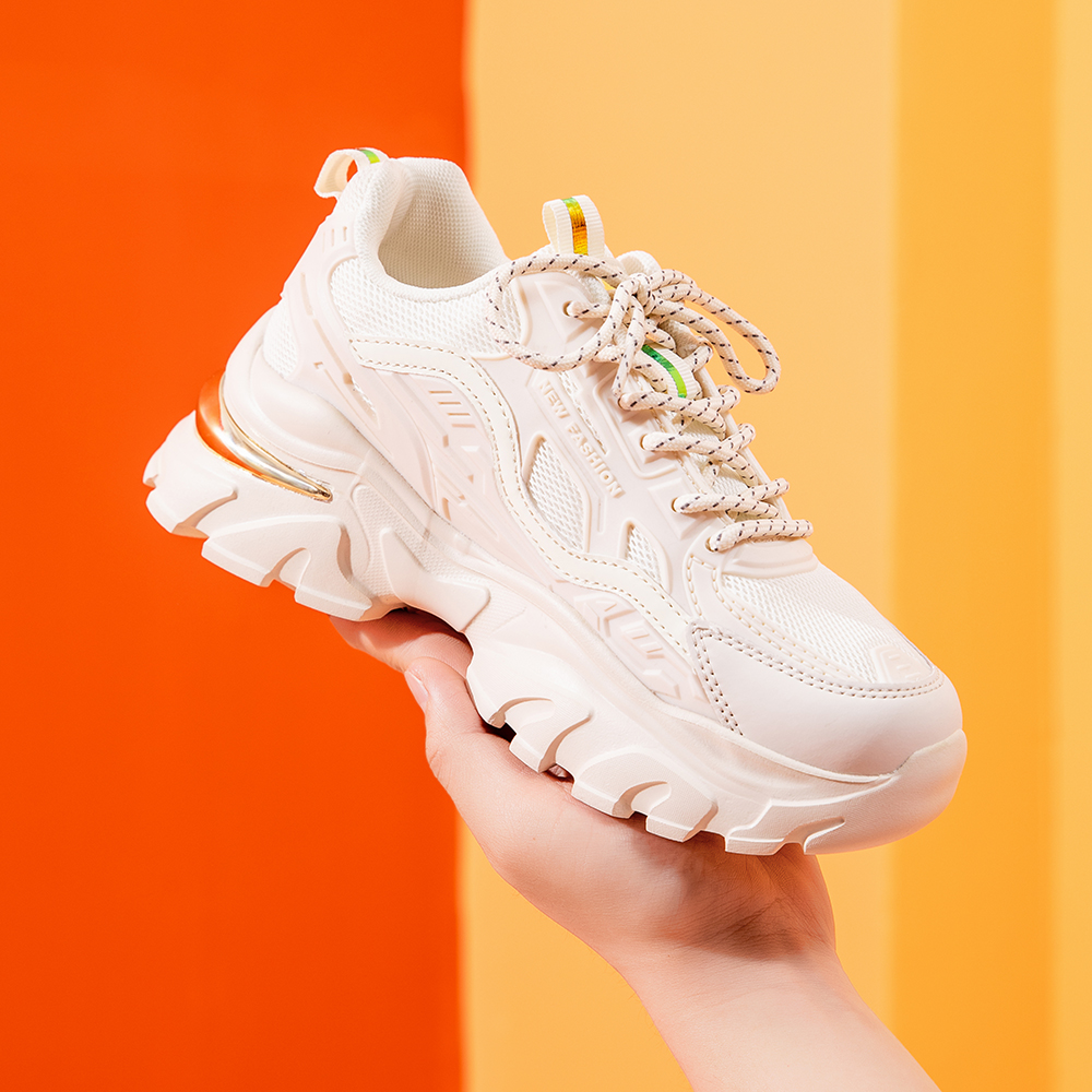 全家福男女同款厚底增高百搭透气时尚休闲鞋 520