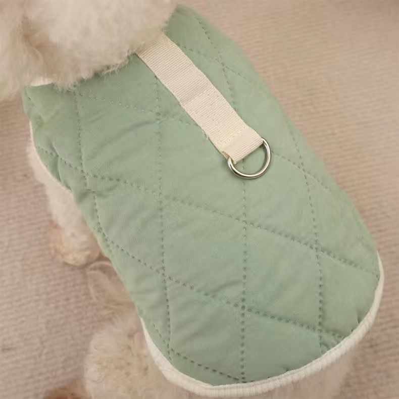 新款狗狗衣服秋冬款可牵引棉马甲两腿衣小型犬衣服狗狗N41