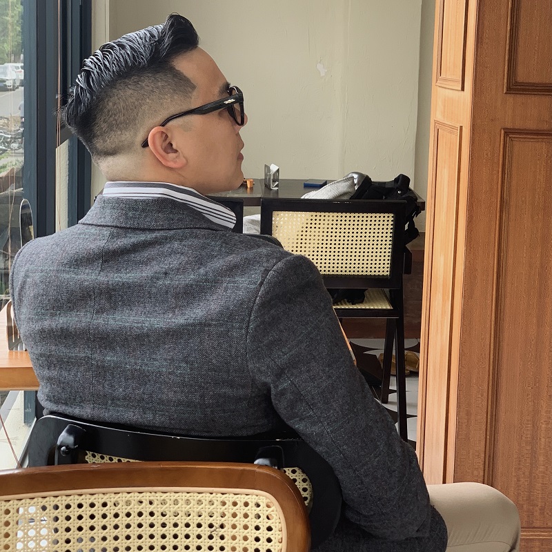 绅士复古英伦风毛呢西装外套男秋冬商务正装休闲修身英式西服