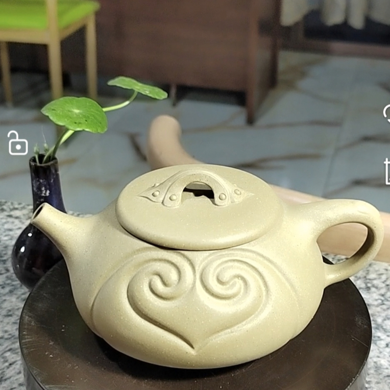 紫砂壶手工制作如意石瓢牛盖全手工茶具功夫茶壶手制如意壶泡茶壶