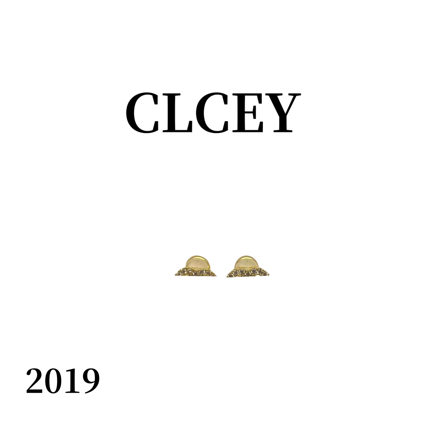 【2019】轻奢时尚双C密镶耳钉