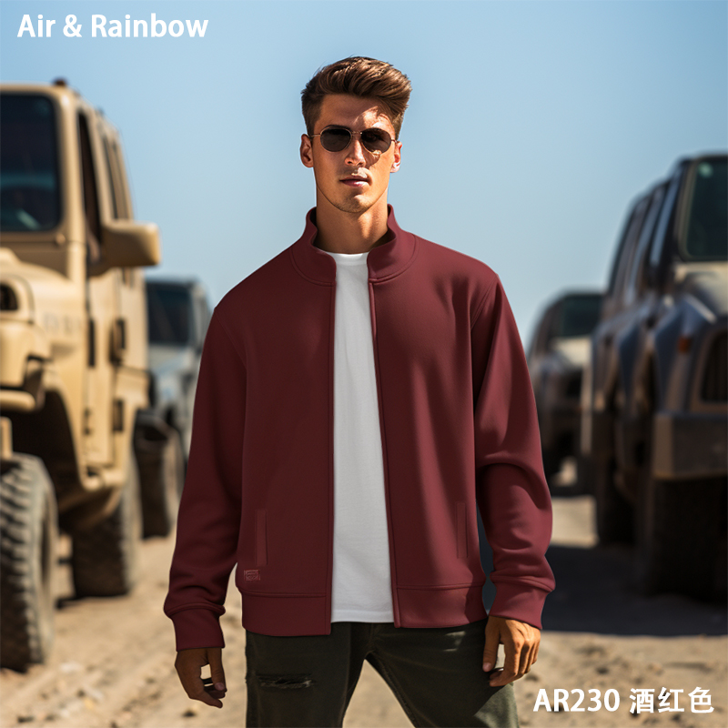 【重磅450克棉立领开衫】保暖亲肤简约休闲拉链开衫夹克外套AR230