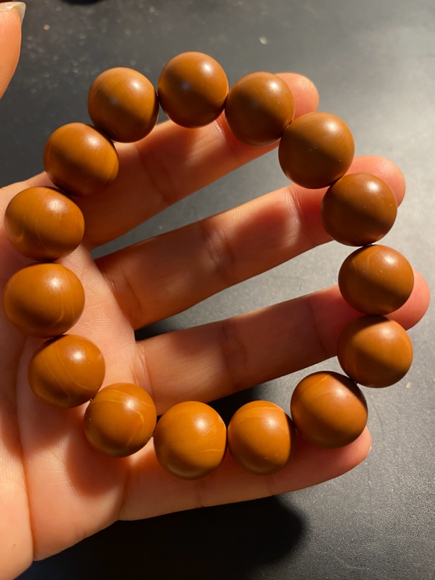 橄榄核手串正圆光珠尺寸1.4小众文玩左右