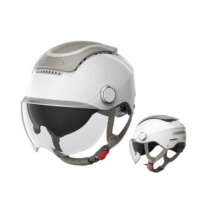 两只小蜜蜂3C认证夏季电动摩托车头盔男电动车头盔女半盔松弛感