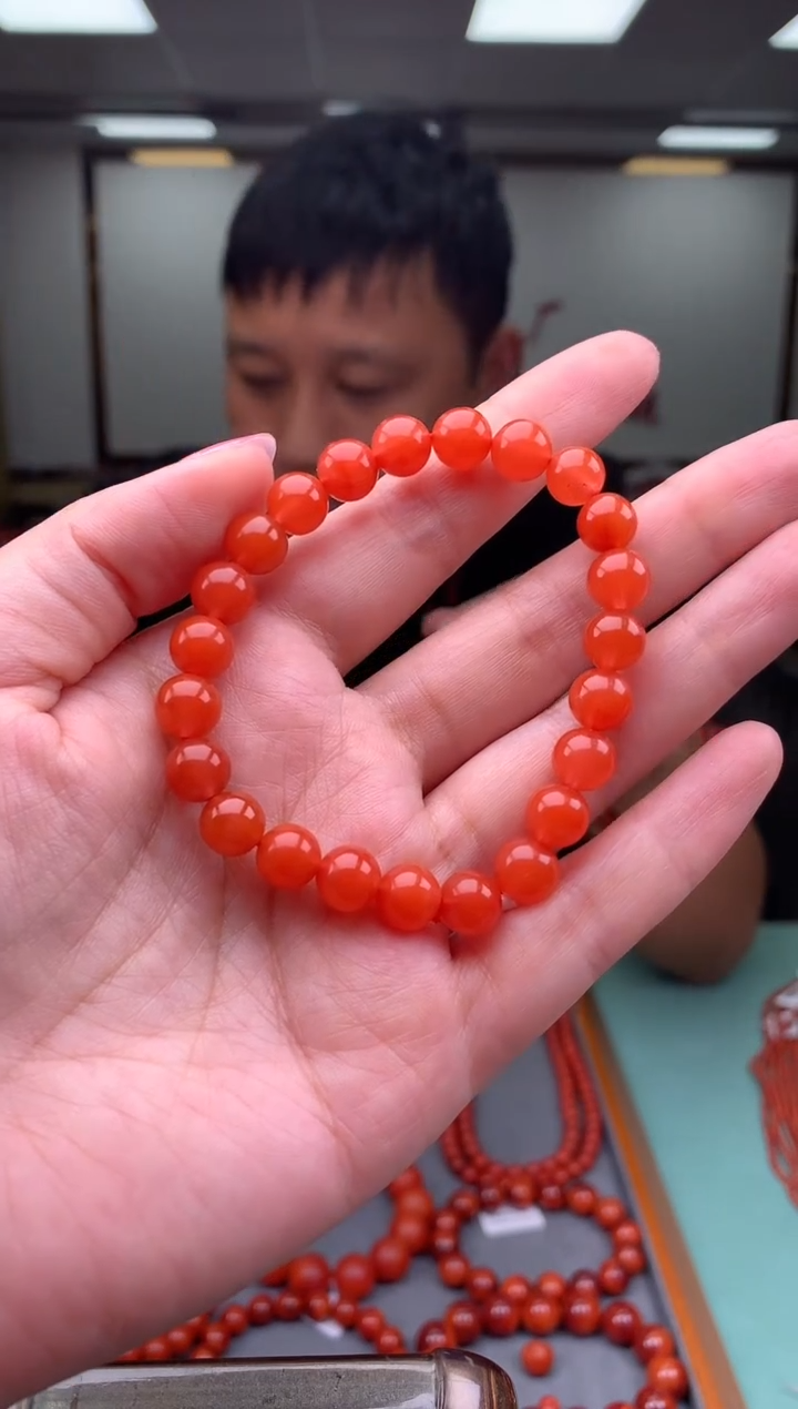 【闪购商品】南红玛瑙手链未镶嵌保山8+