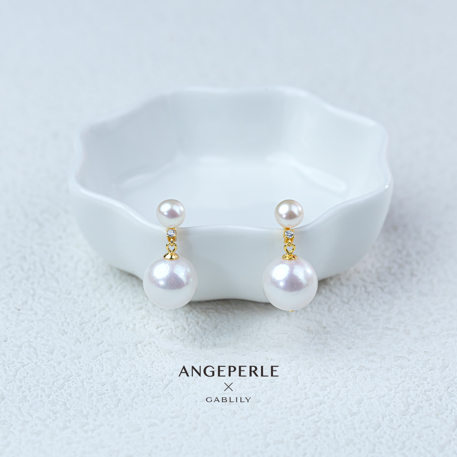 天使之泪淡水珍珠双珠风在吹耳环轻奢时尚S925银6-12mm【小乔推荐】