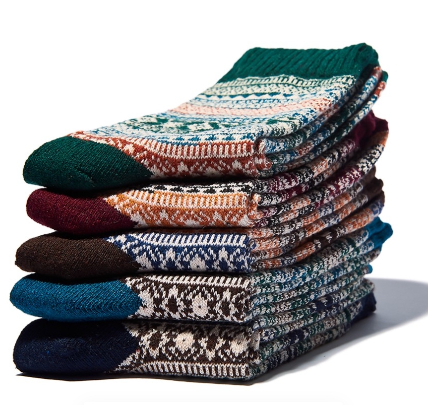  玩儿！ 皮鞋皮靴防磨脚复古毛巾袜男士厚棉袜