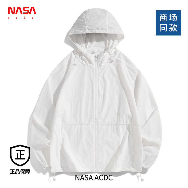 NASA ACDC夏季冰感防晒服套装美式外套防紫外线男女皮肤衣两件套