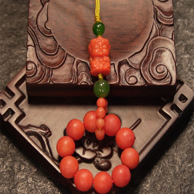 保山南红精美DIY手机挂HS08227120398