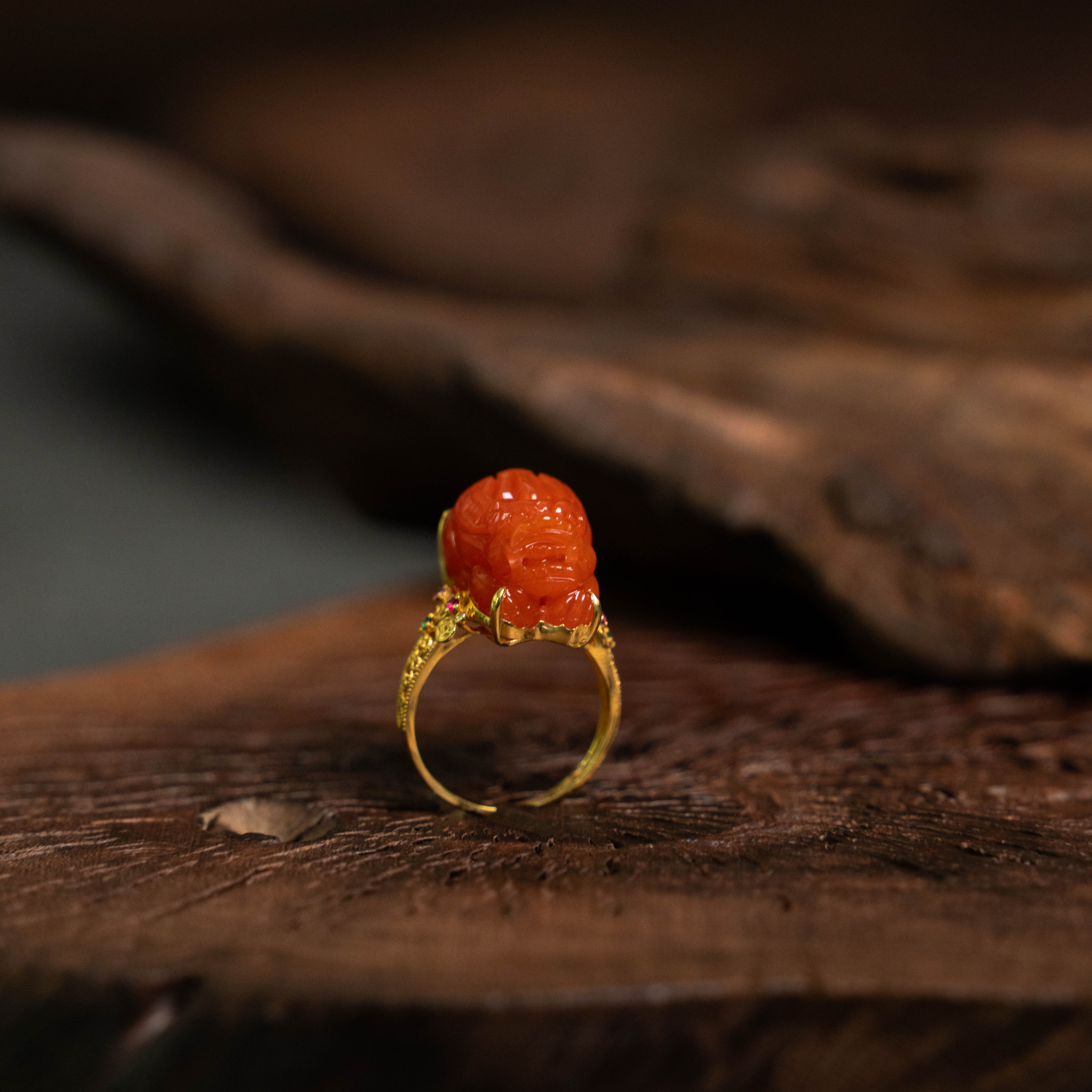 18k保山滴水洞貔貅戒指/HS890221203000