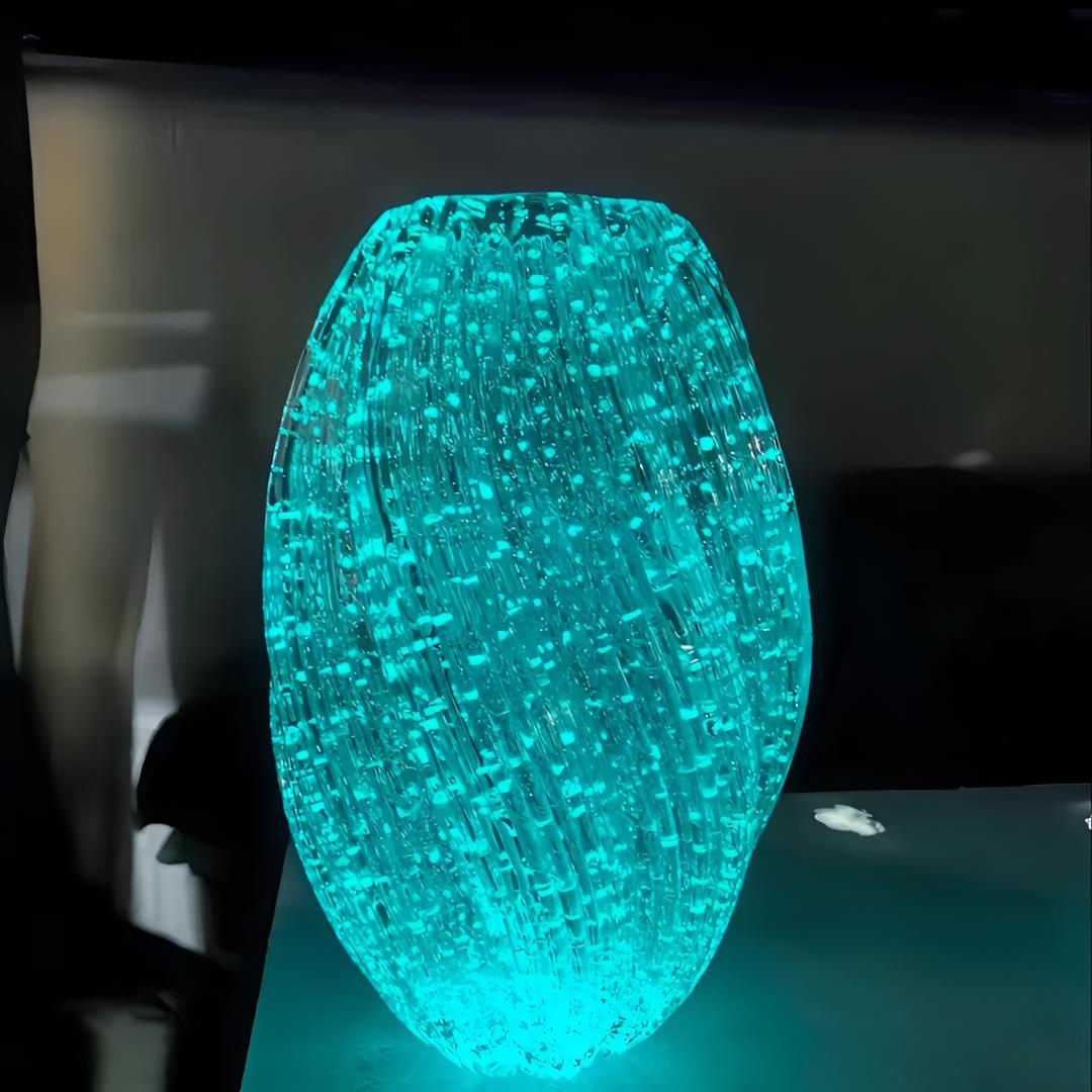 荧光麦芽糖|轻奢创意夜光玻璃花瓶摆件水养鲜切花玫瑰百合摆件