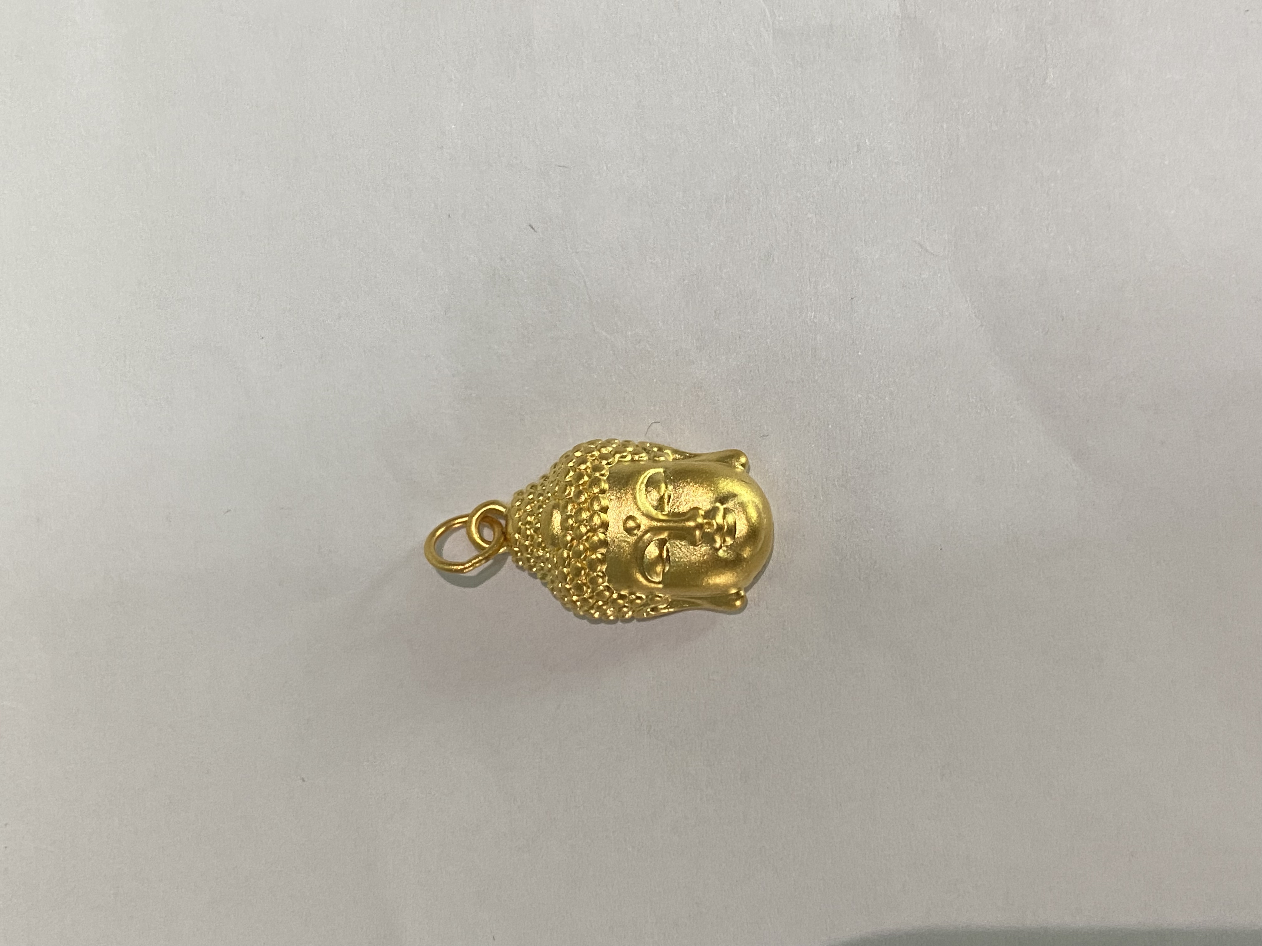 足金 佛头吊坠小版1