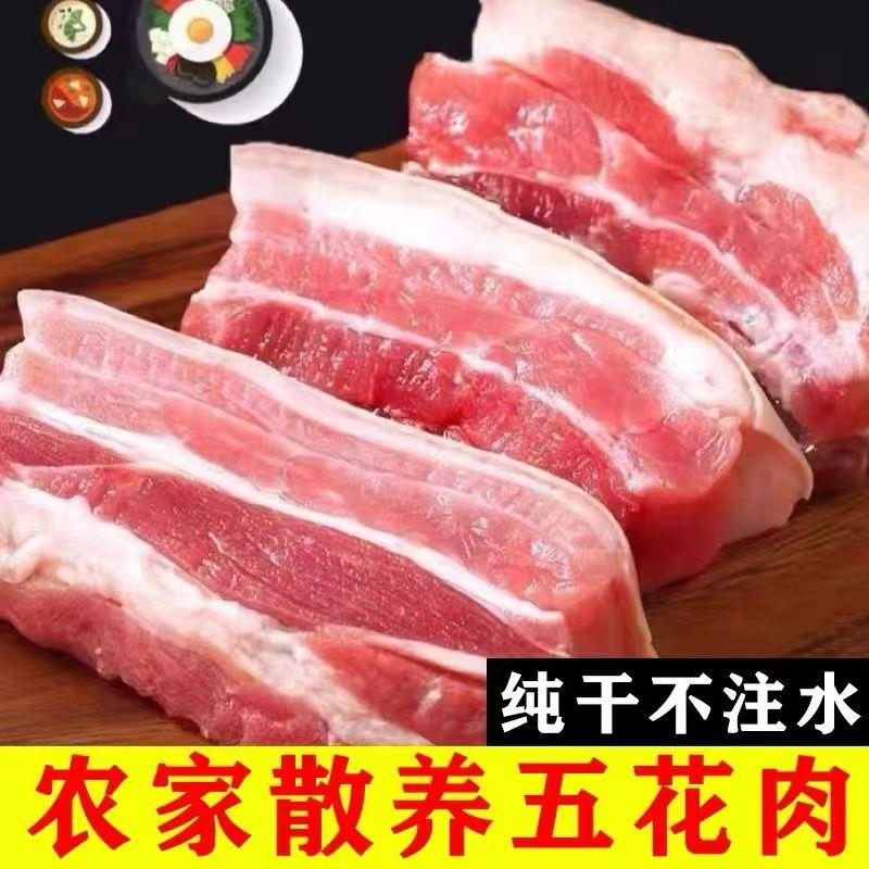 【速发】新鲜土猪五花肉6斤农家烤五花肉大块带皮散养黑猪肉1斤