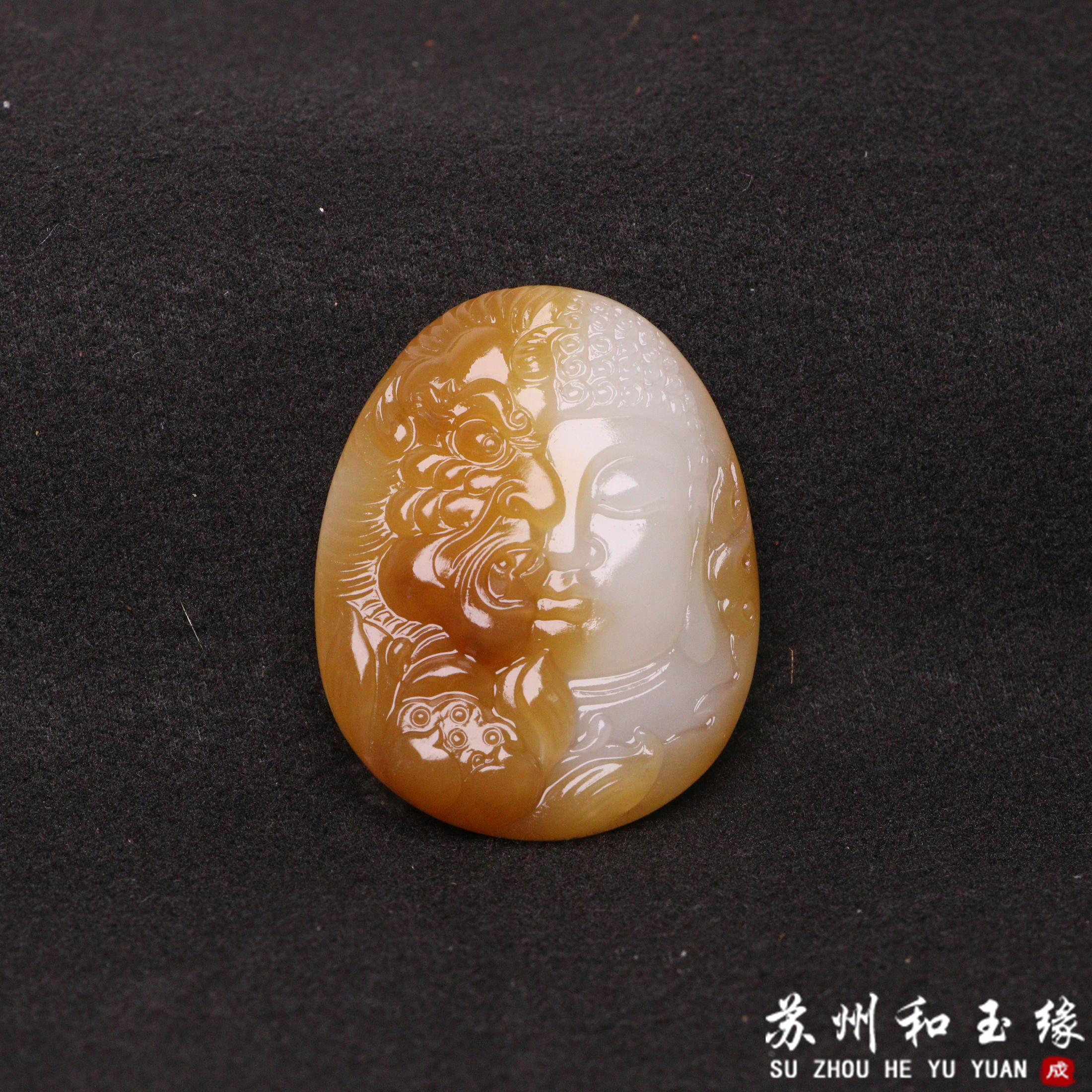 苏州和玉缘新疆和田玉且末金山糖白一念之间25.1克男女款玉石挂件