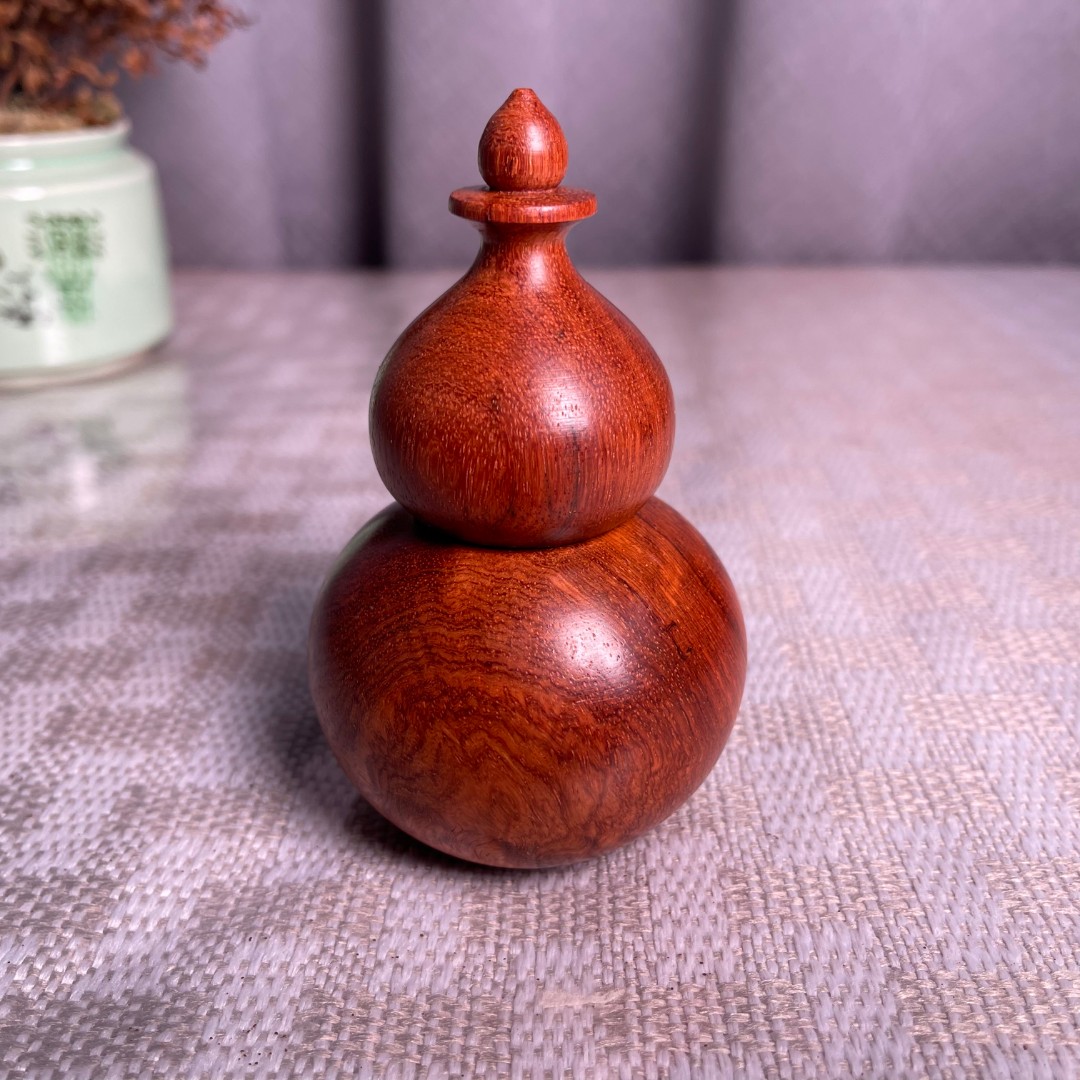 木制创意葫芦形牙签筒 实木工艺收纳迷你牙签盒个性牙签罐