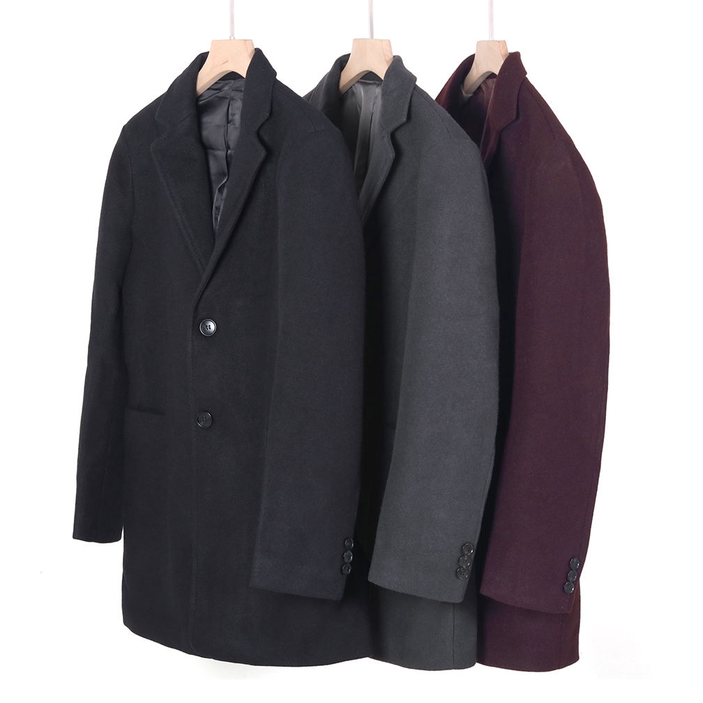 秋冬毛呢外套中长款商务休闲时尚修身型男375