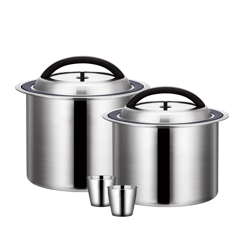 家用大容量加厚带盖不锈钢米桶厨房收纳盒密封罐五谷杂粮储存