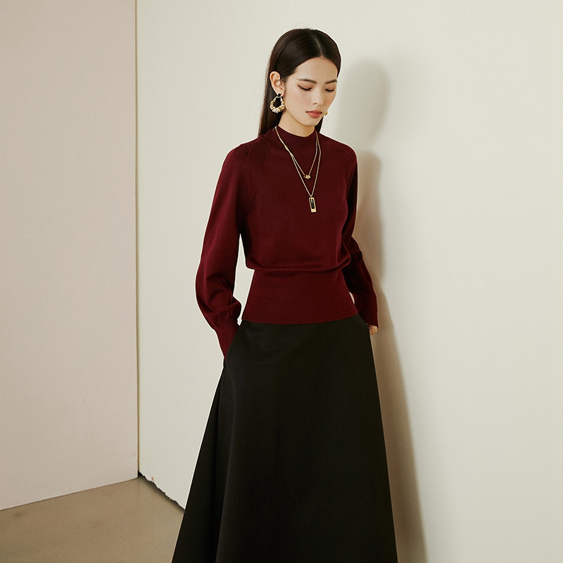 晚白【新品】毛衣套头针织衫女网红衫内搭洋气25052573