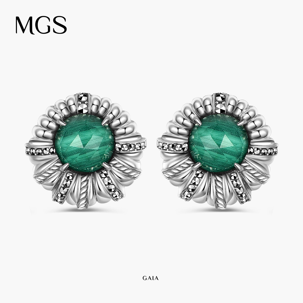 MGS/曼古银 925银耳饰 盖亚之眼小众纯银耳环女M0323148000